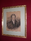 Male portrait, pencil and biacca on paper, France or United Kingdom, c. 1840. - Picture 05