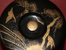 Scatola tonda con coperchio decorata con lacca nera e maki-e in oro, Giappone, periodo Taisho, 大正時代, (1912 - 1926). - Foto 04