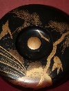 Scatola tonda con coperchio decorata con lacca nera e maki-e in oro, Giappone, periodo Taisho, 大正時代, (1912 - 1926). - Foto 05