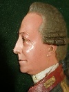Wax bas-relief portrait with string application applied over a piece of transparent glass, Great Britain, c. 1780. - Picture 05